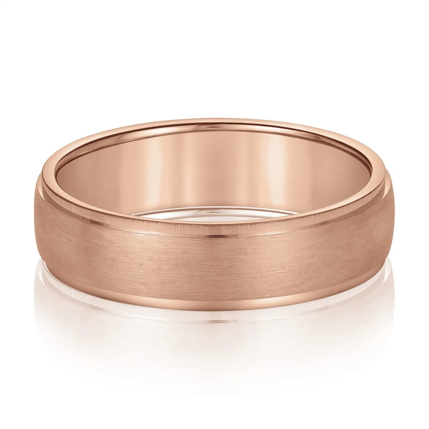 Men's Slight Dome Brushed Center Band