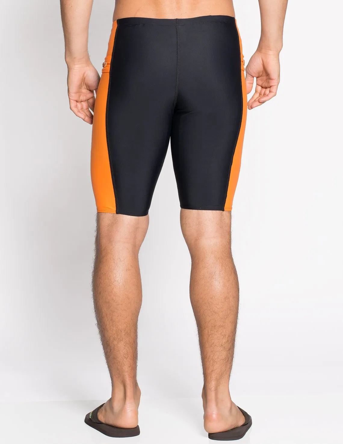 Men's Snorkel Jammer Swim Short - Black / Orange
