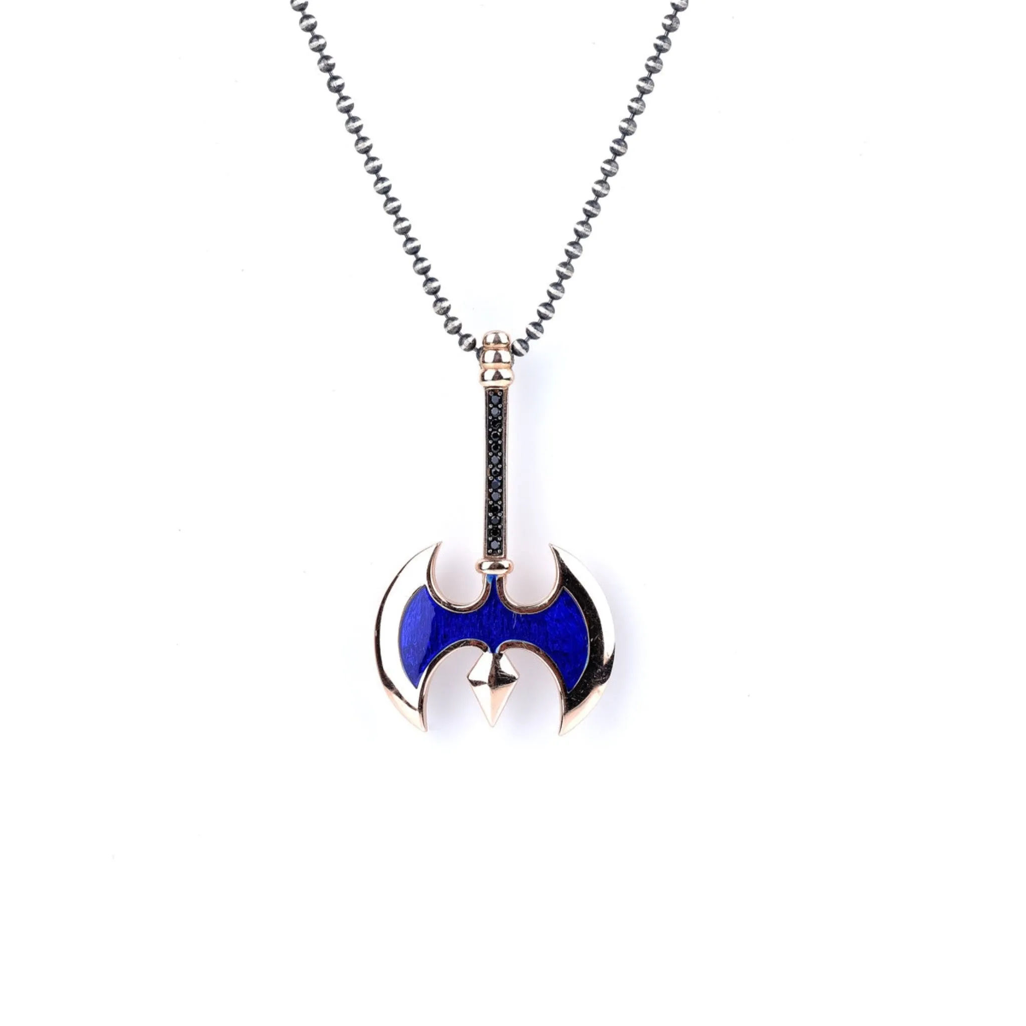 Men's Sterling Silver Axe Necklace
