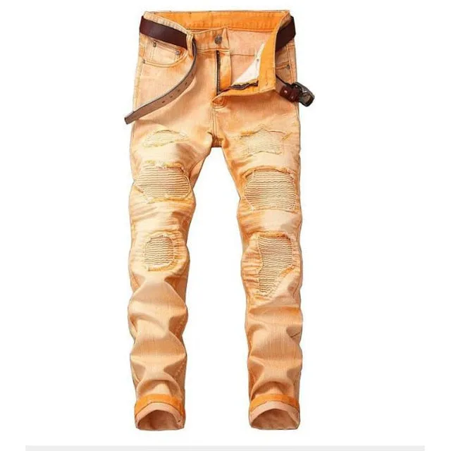 Men's Straight Colored Jeans
