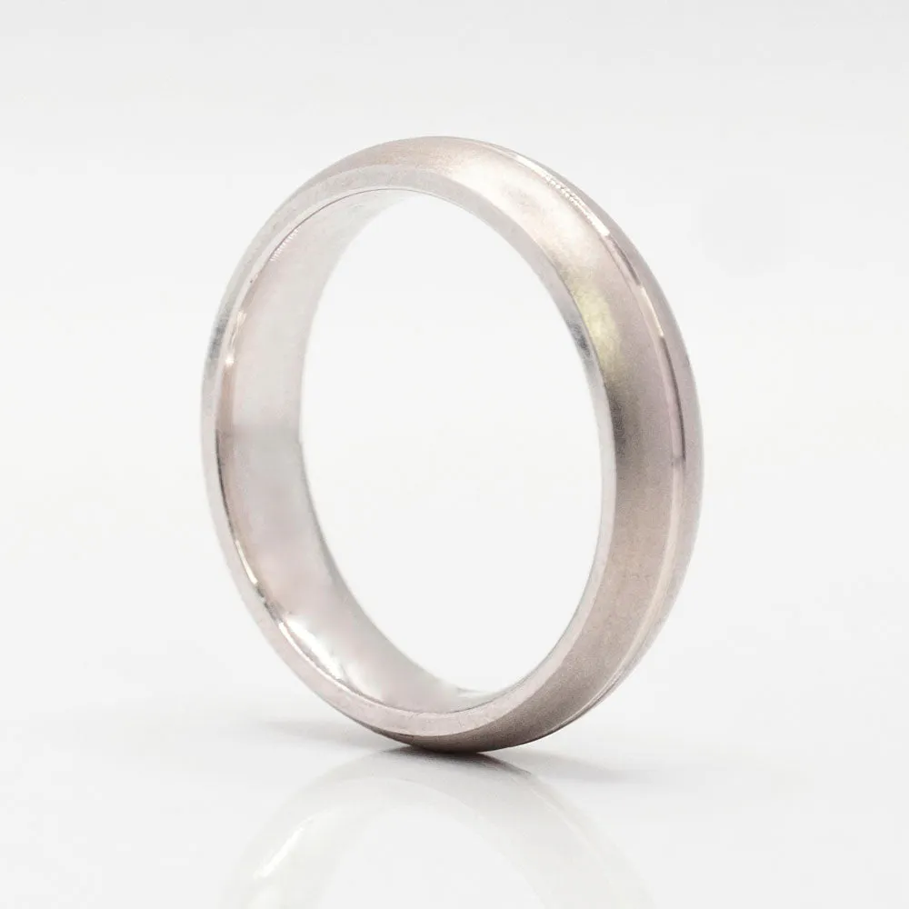 Men's Wedding Band in 14k White Gold