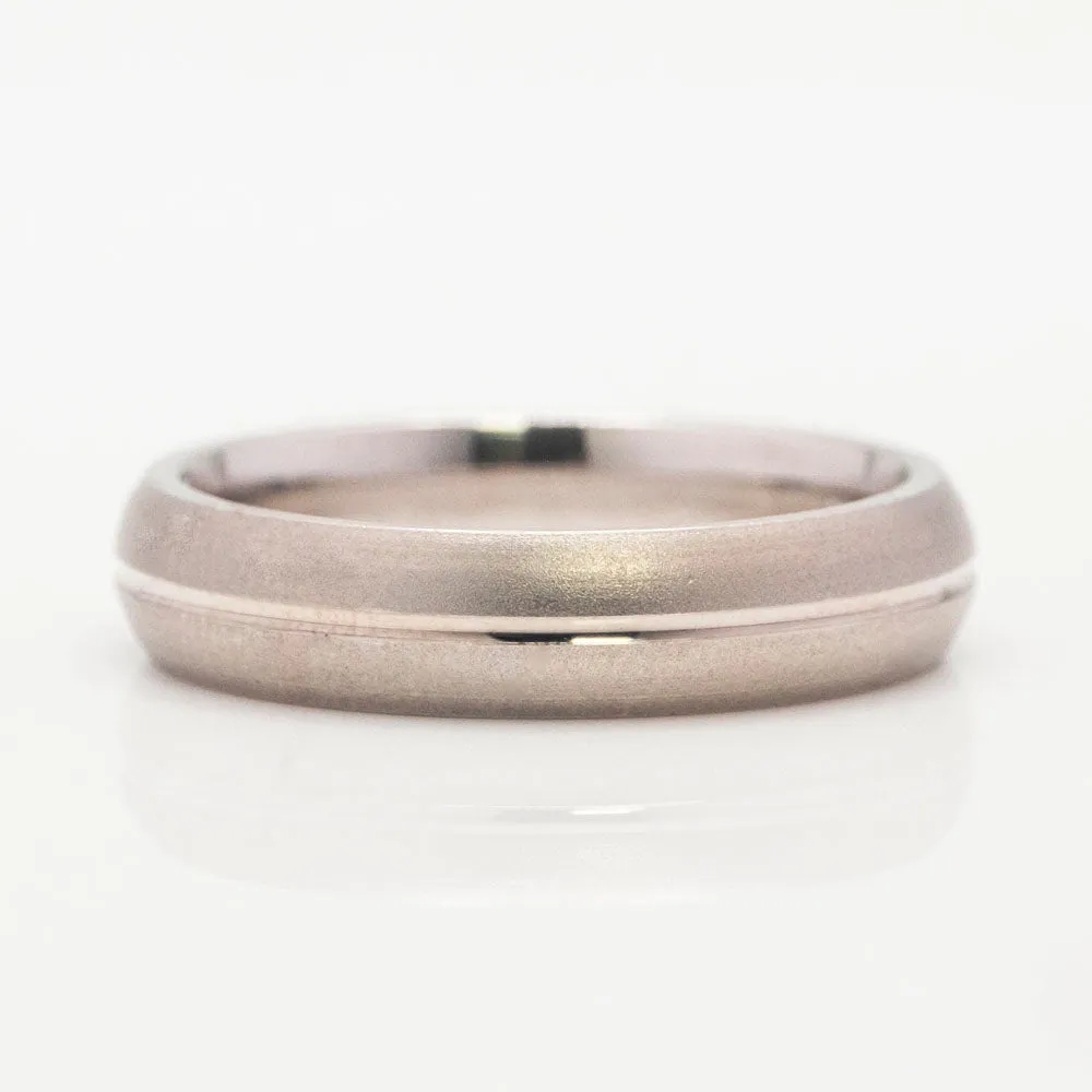 Men's Wedding Band in 14k White Gold