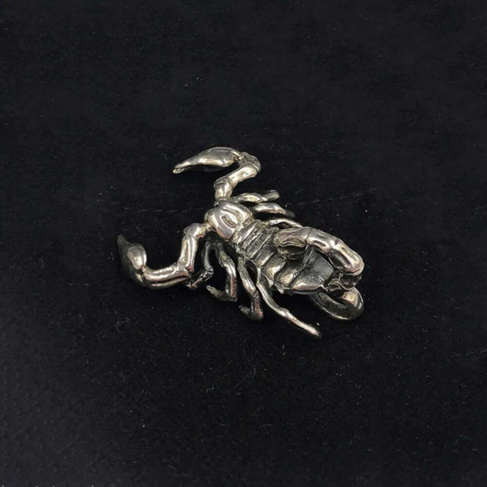 Men's Women's Real Solid 925 Sterling Silver Pendants Scorpion Animal Scorpio