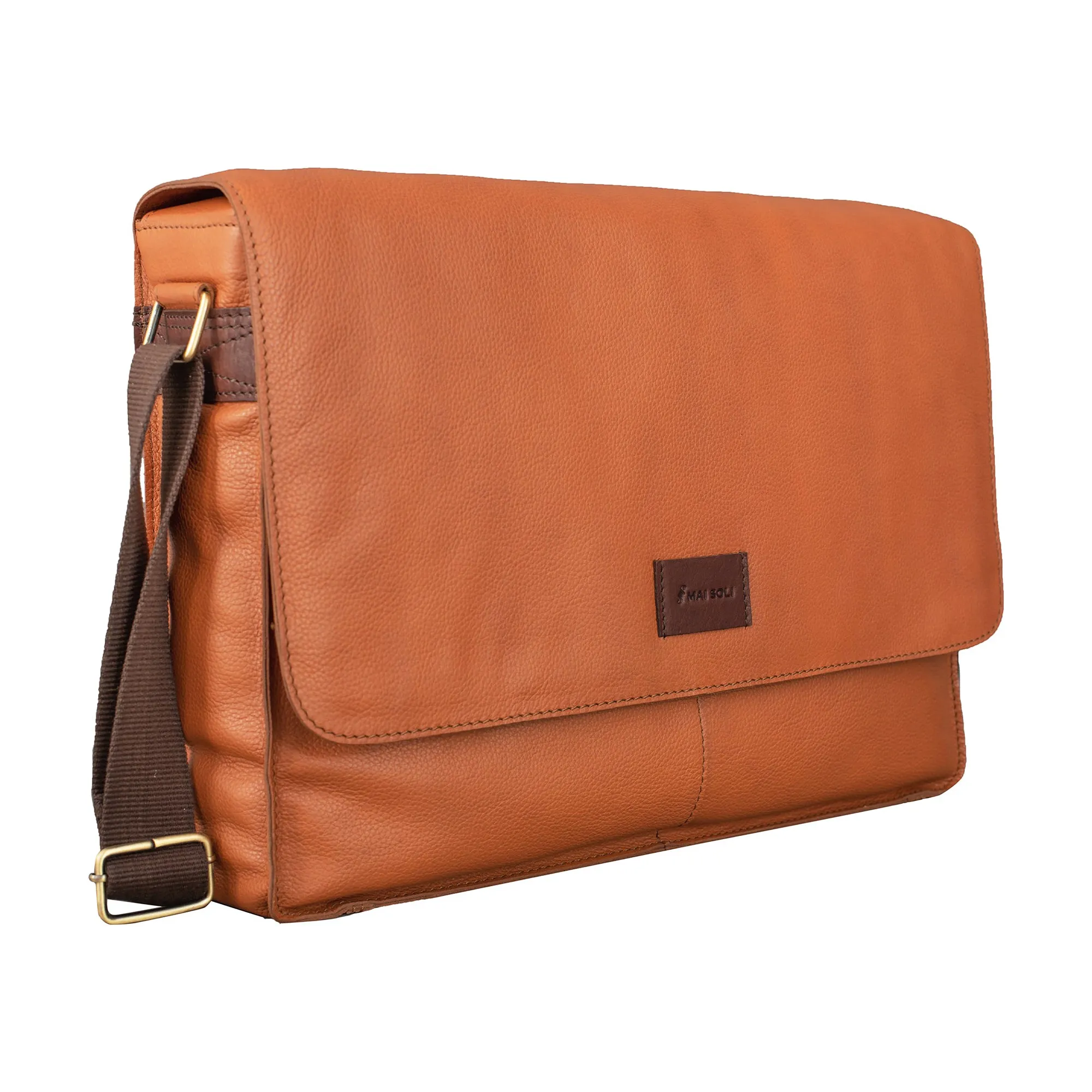 Messenger Laptop Bag - Tan