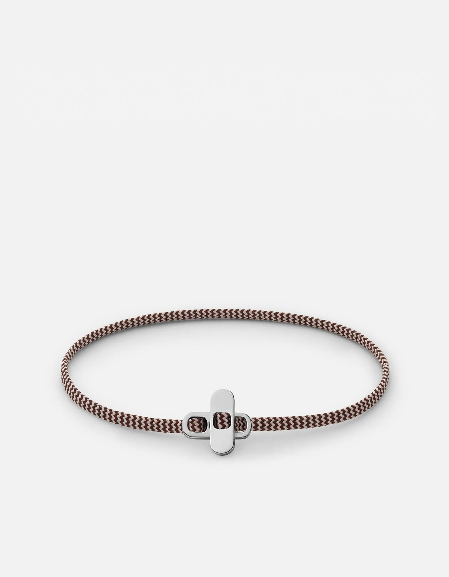 Metric 2.5mm Red Rope Bracelet, Sterling Silver