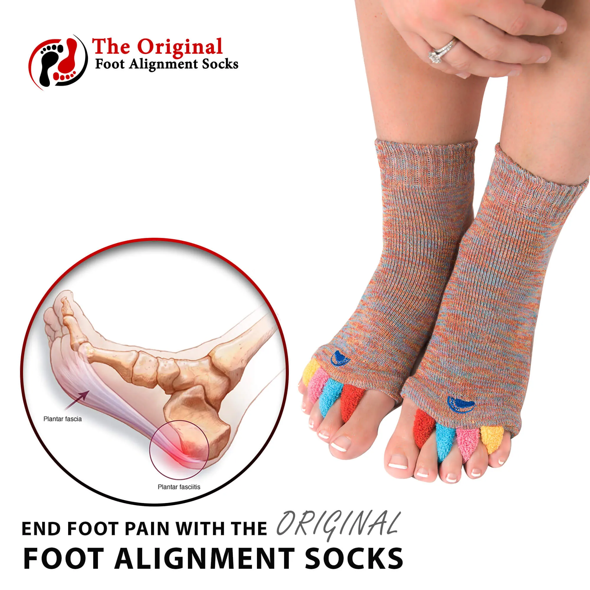 Multi Color Foot Alignment Socks