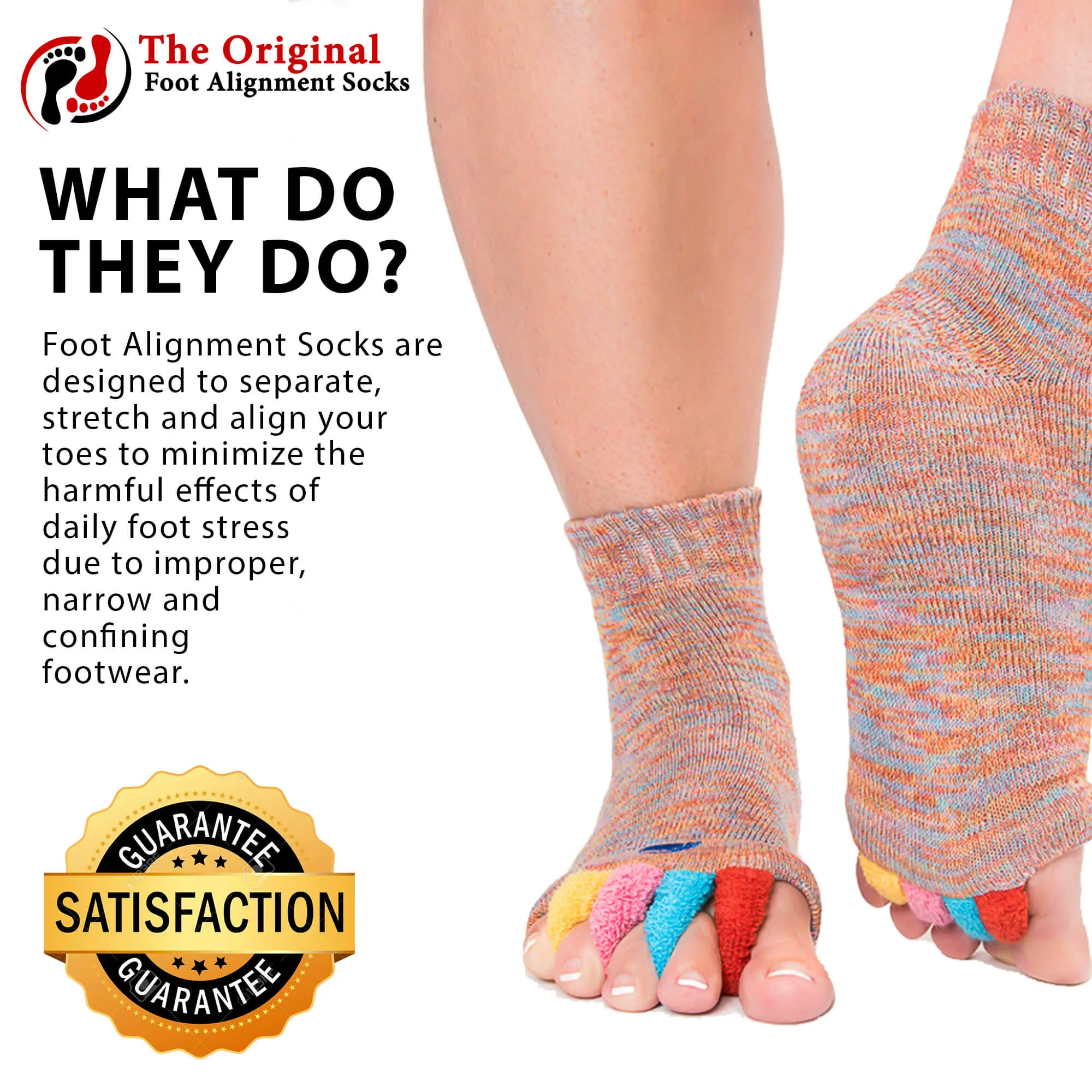 Multi Color Foot Alignment Socks