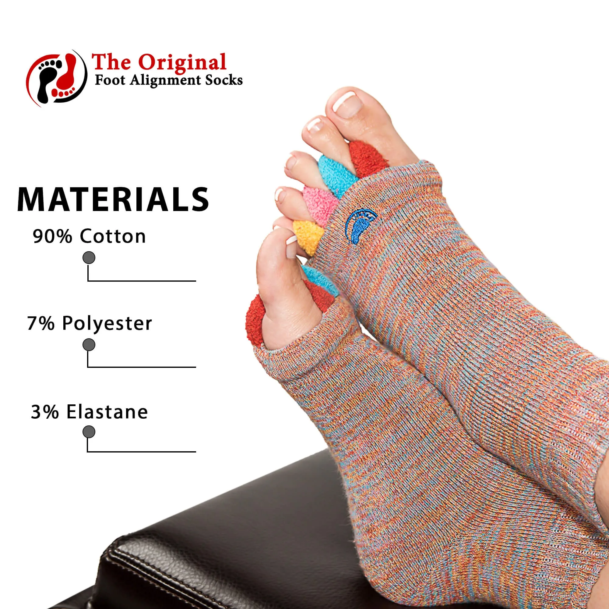 Multi Color Foot Alignment Socks