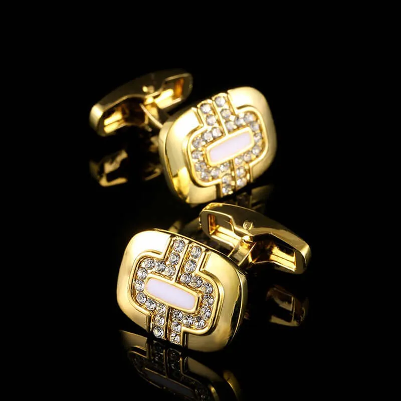 Multi-diamond Drop Glaze Men's Shirt Cuff Nails