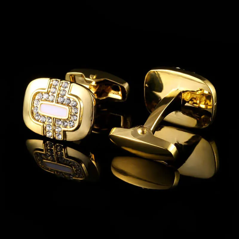 Multi-diamond Drop Glaze Men's Shirt Cuff Nails