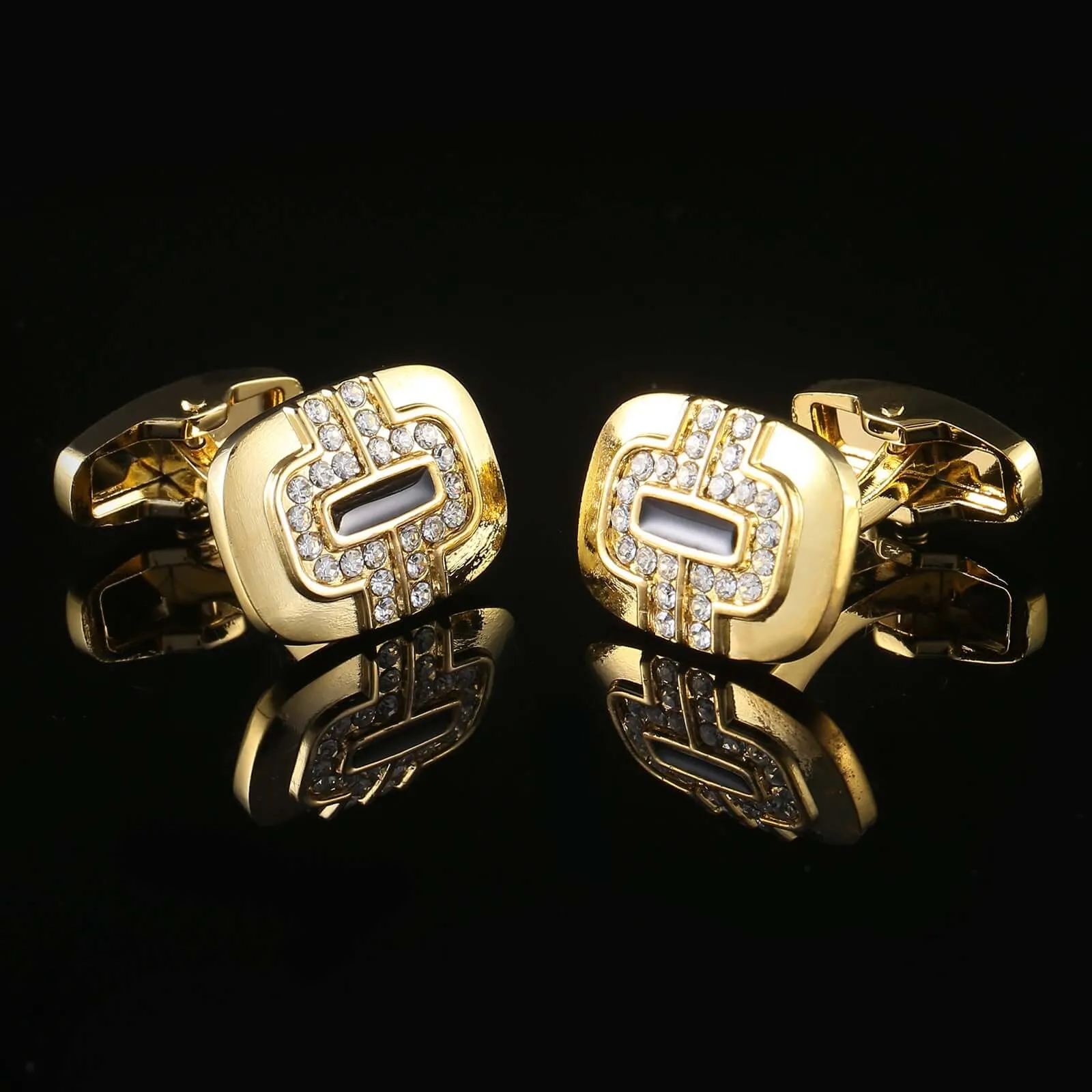 Multi-diamond Drop Glaze Men's Shirt Cuff Nails