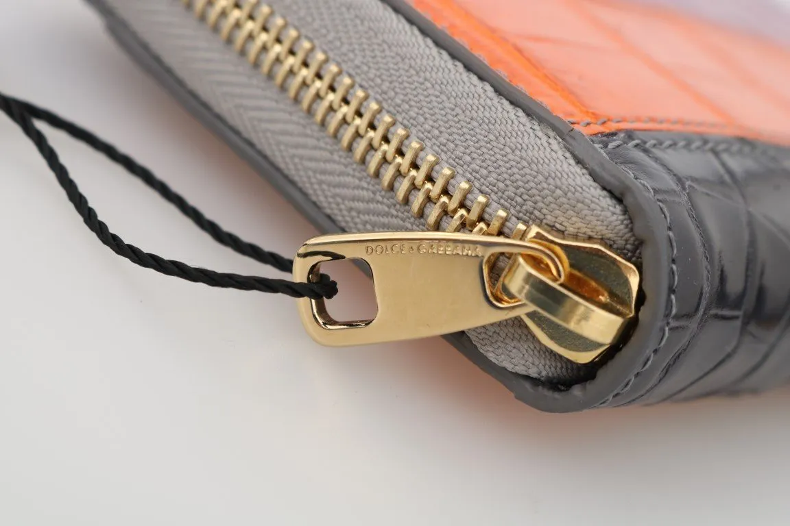 Multicolor Alligator Crocodile Leather Continental Wallet