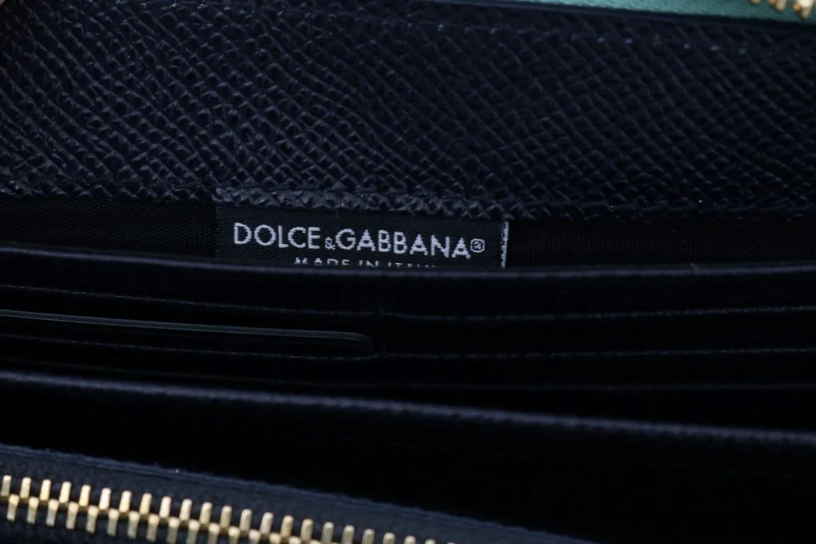 Multicolor Crocodile Leather Continental Wallet