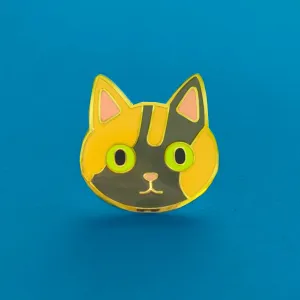 Muted Tortie Cat Enamel Pin