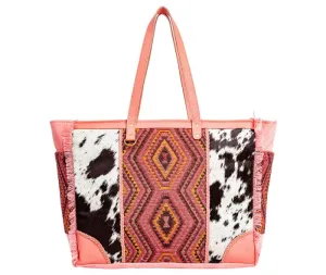 Myra Bag Tonga Ridge Weekender Bag in Salmon & Pink