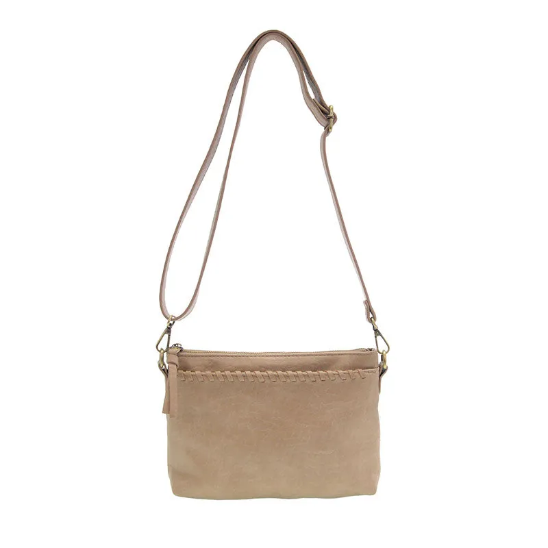 Oakley Whipstitch Topzip Wristlet & Crossbody in Buff
