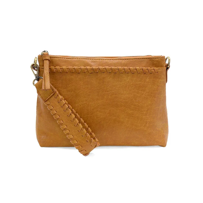 Oakley Whipstitch Topzip Wristlet & Crossbody in Whiskey
