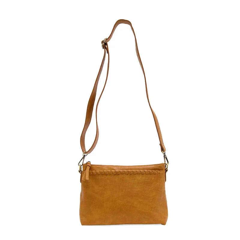 Oakley Whipstitch Topzip Wristlet & Crossbody in Whiskey