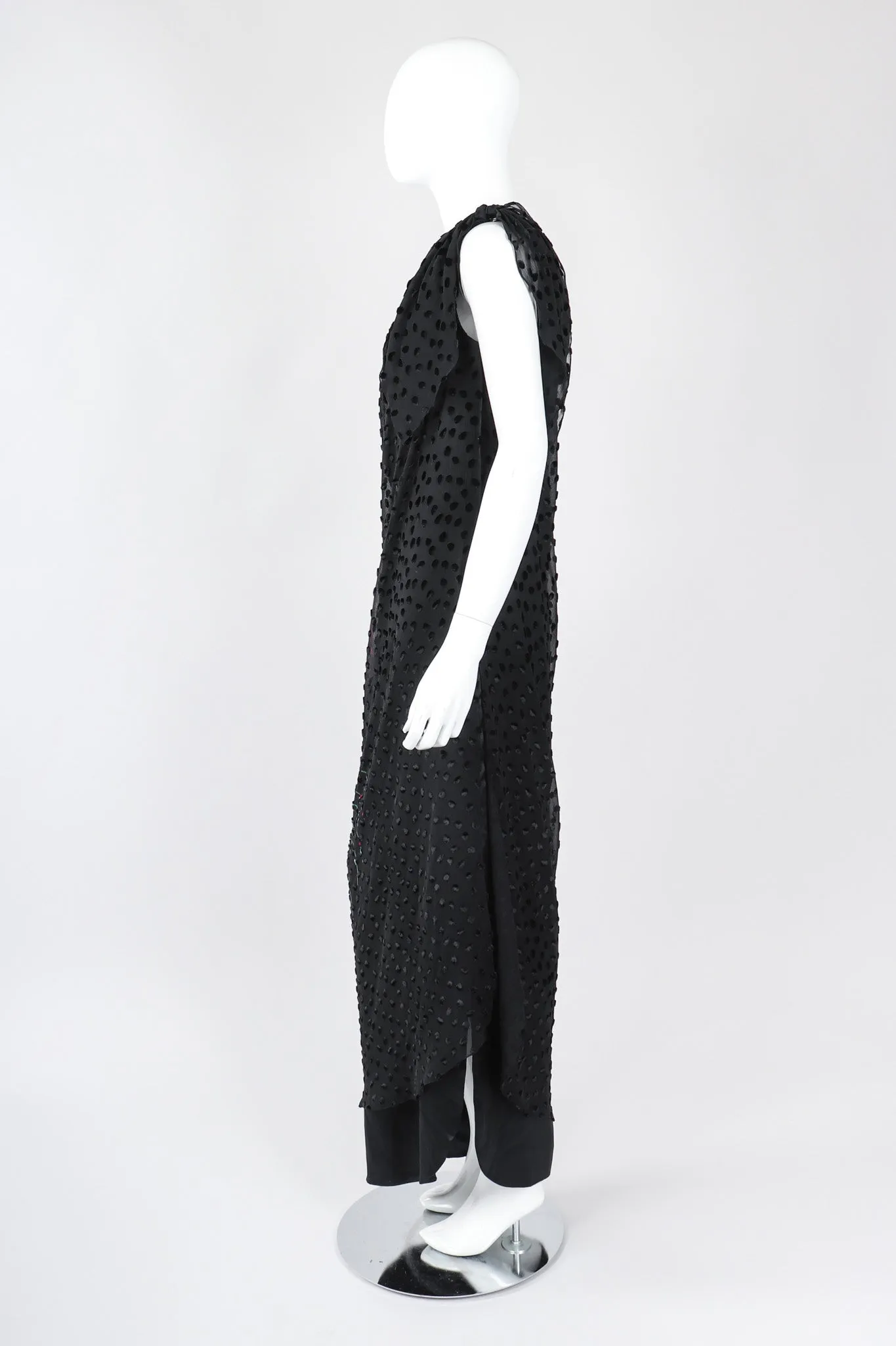 One-Shoulder Velvet Burnout Dress