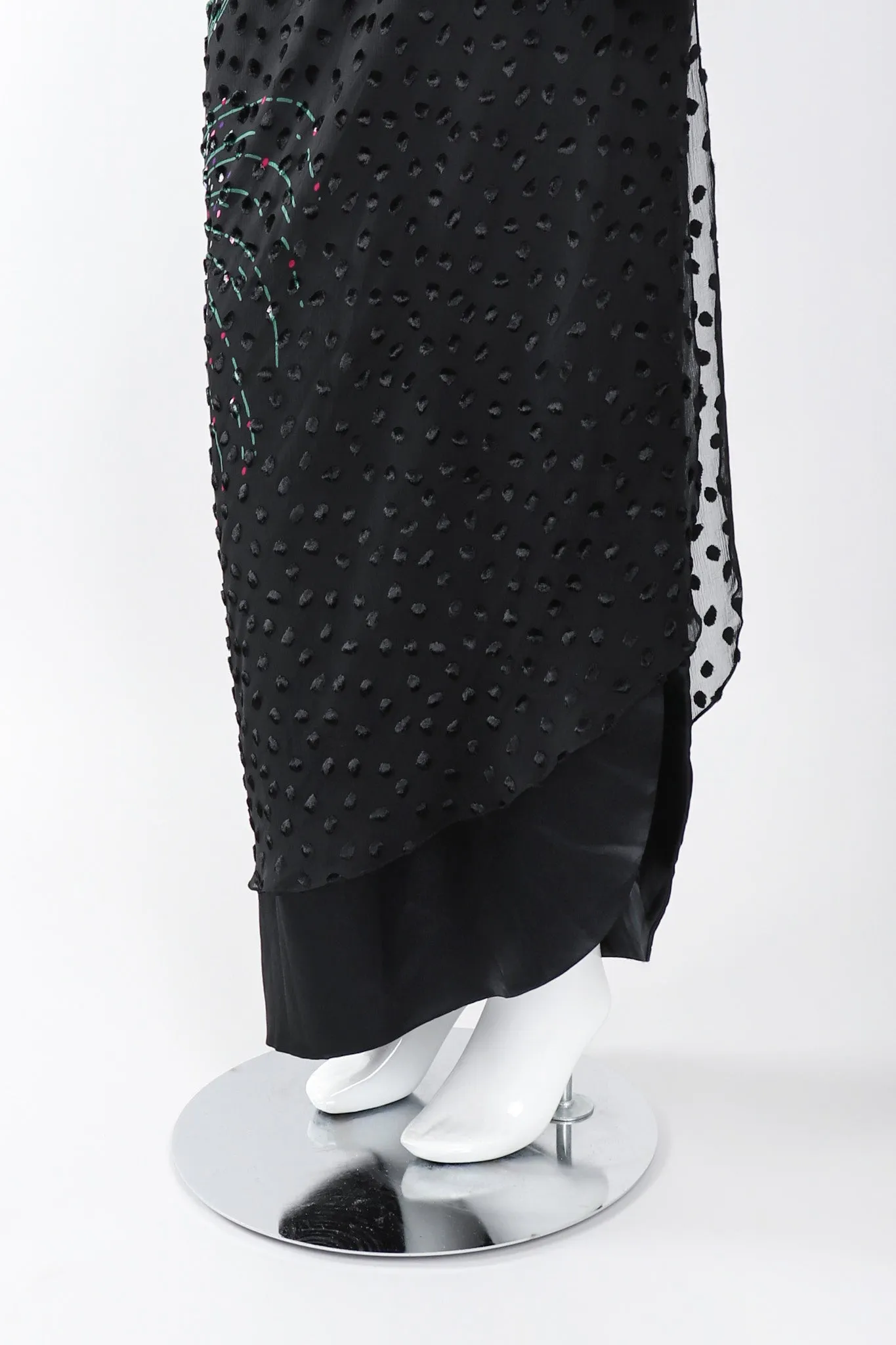 One-Shoulder Velvet Burnout Dress