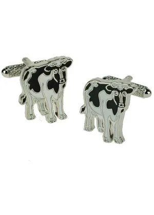 Onyx Art Men's Cufflinks Cow