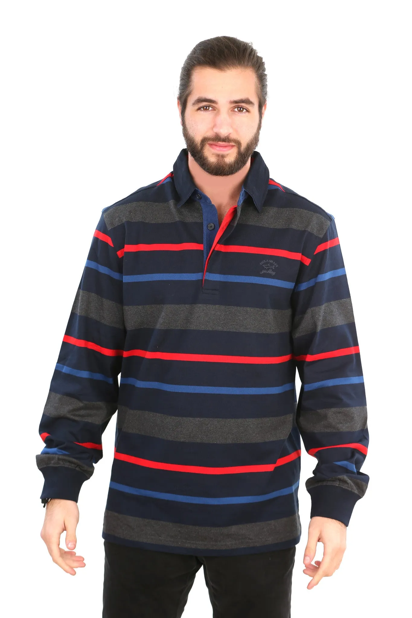 P&S Men's Half-Button Cotton Shirt