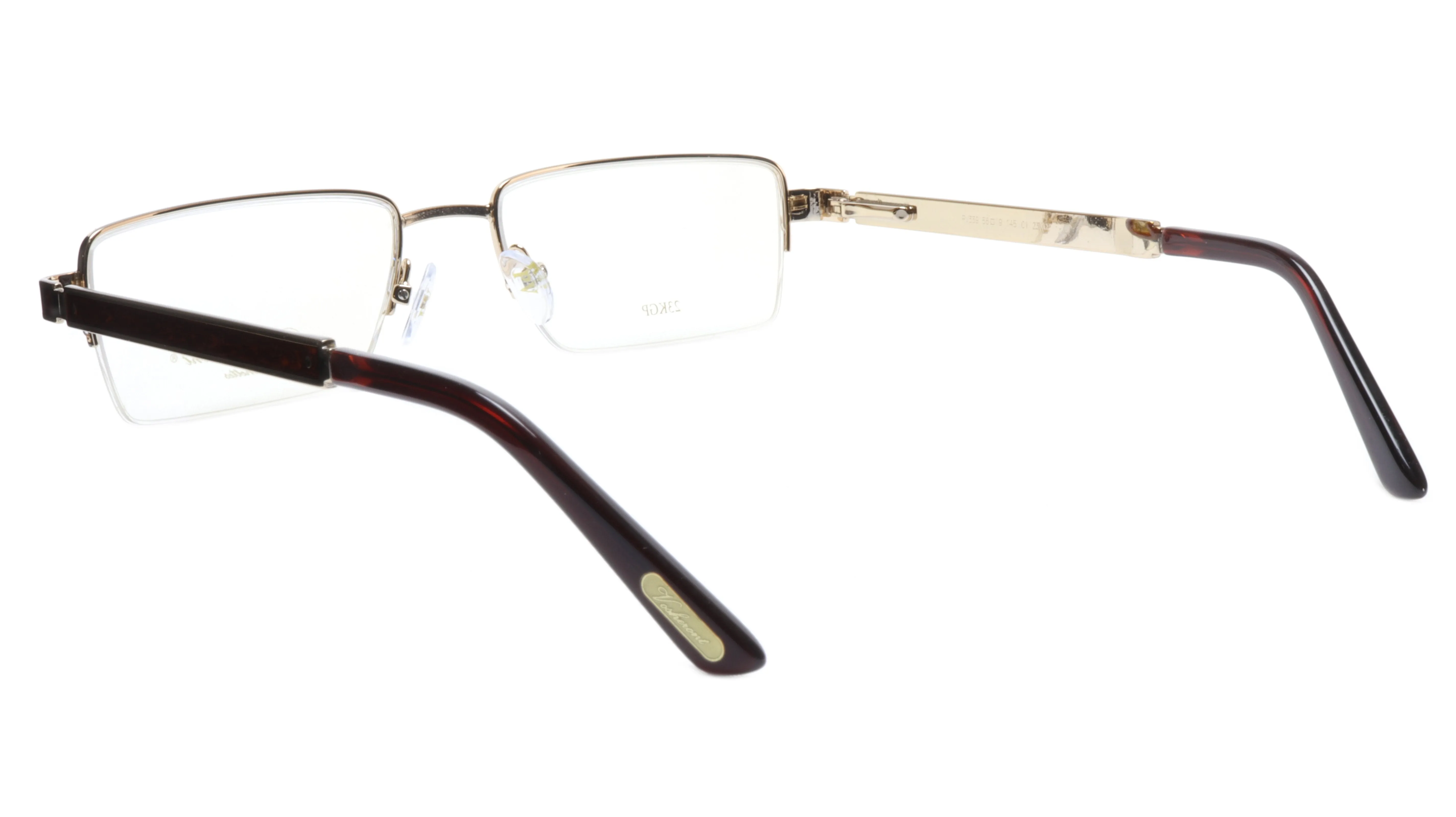 Paul Vosheront Men's Eyeglasses 24K Gold Plated with Exotic Woods