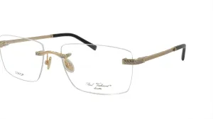 Paul Vosheront Rimless Silver & Gold Acetate Optical Frame PV604 C1