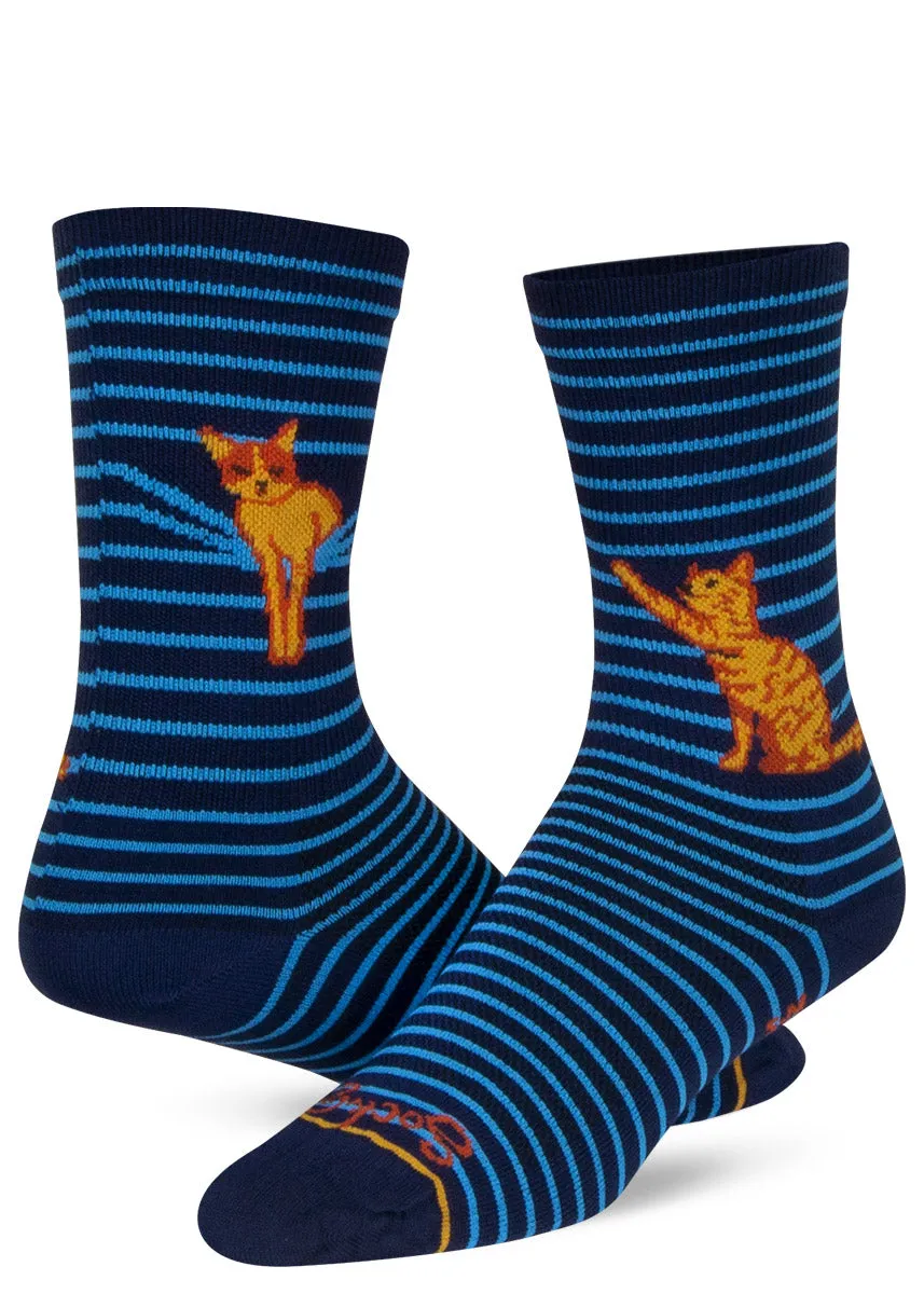 Peek-a-Boo Cat Crew Socks