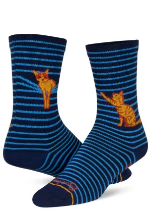 Peek-a-Boo Cat Crew Socks