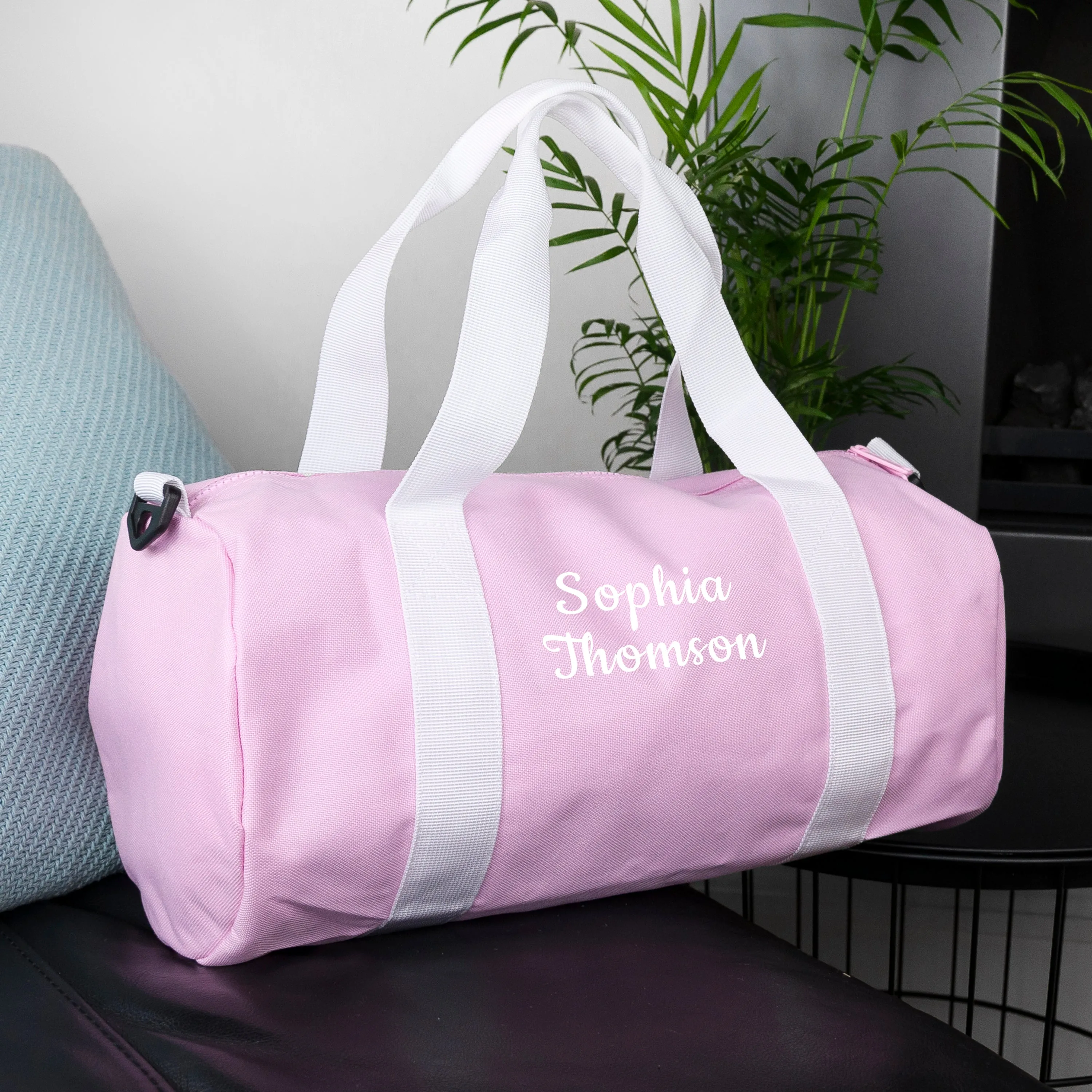 Personalised Kids Pink Gym Kit Bag