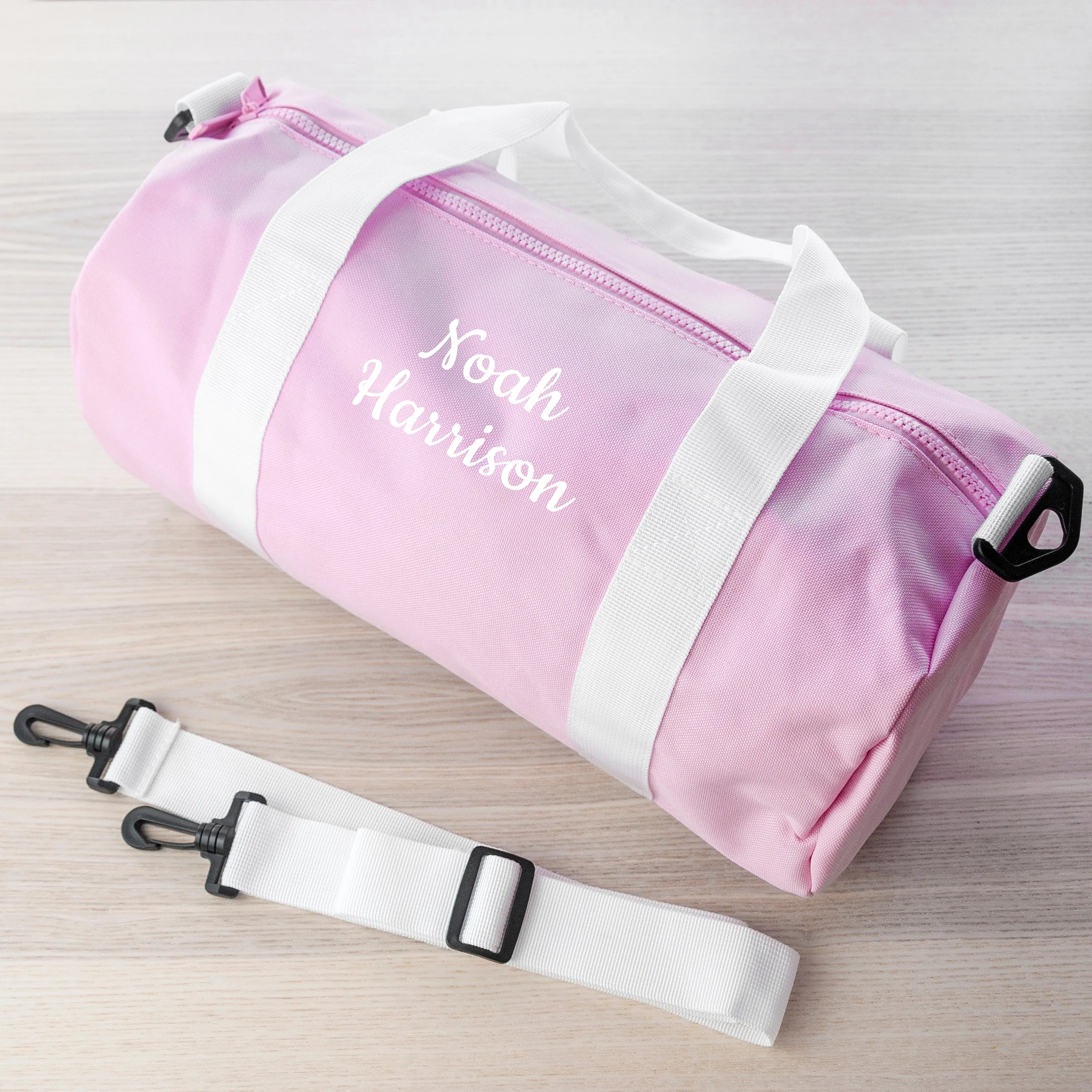 Personalised Kids Pink Gym Kit Bag