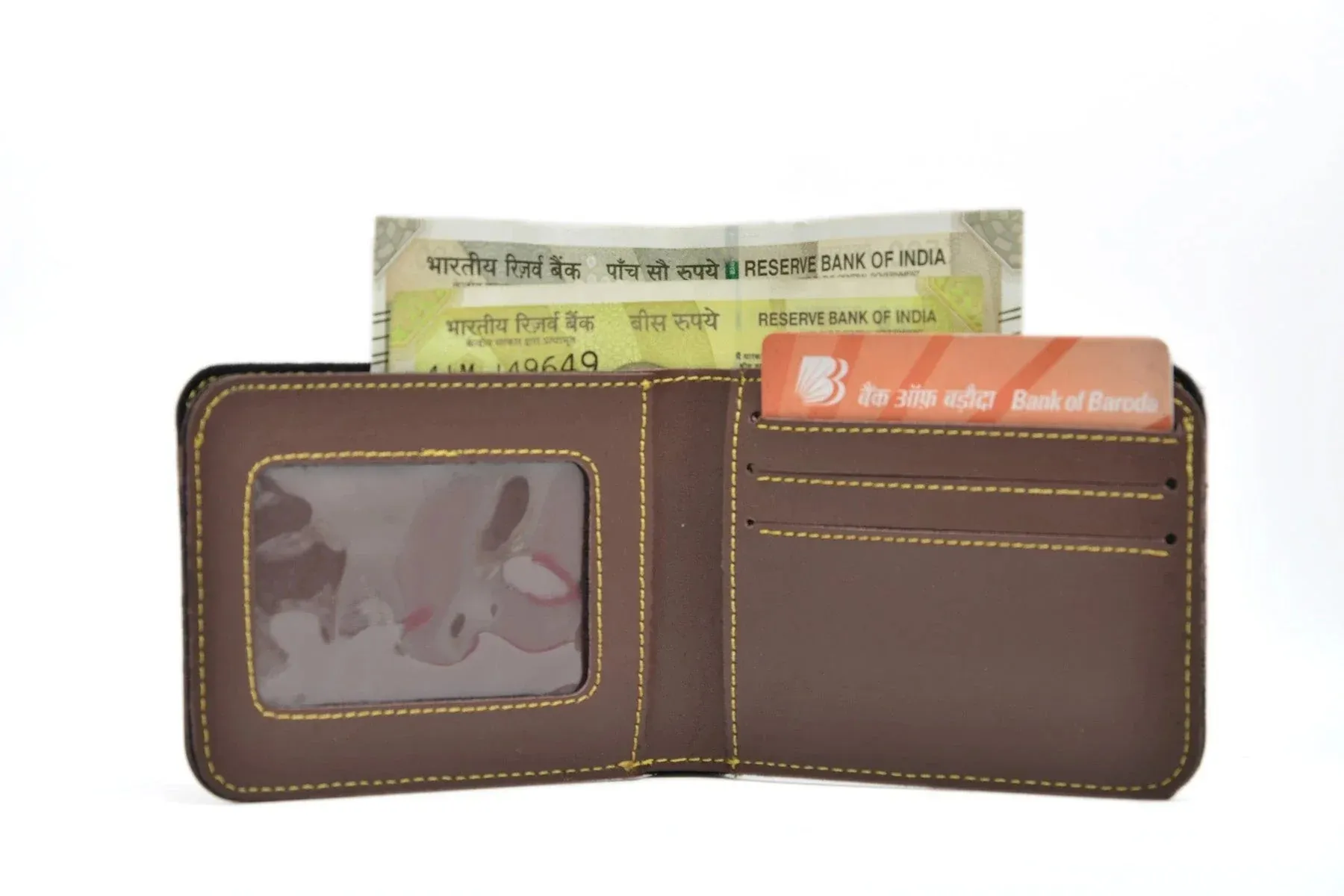 Personalized Couple's Combo : Chained Sling Bag ( Product 1 ) & Men's Wallet (Product 2)- Brown