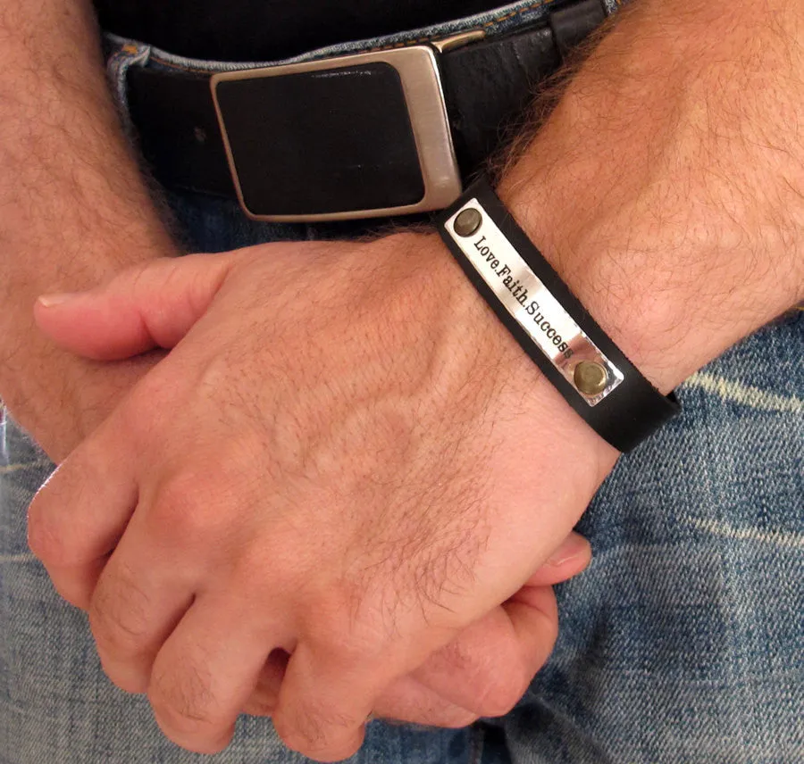 Personalized Roman Numeral Bracelet for Men Husband bracelet