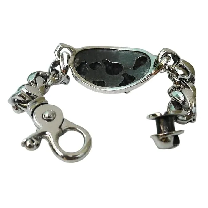 Phantom Skull 925 Sterling Silver Men's Biker Bracelet