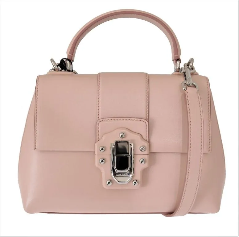 Pink Leather LUCIA Hand Shoulder Bag