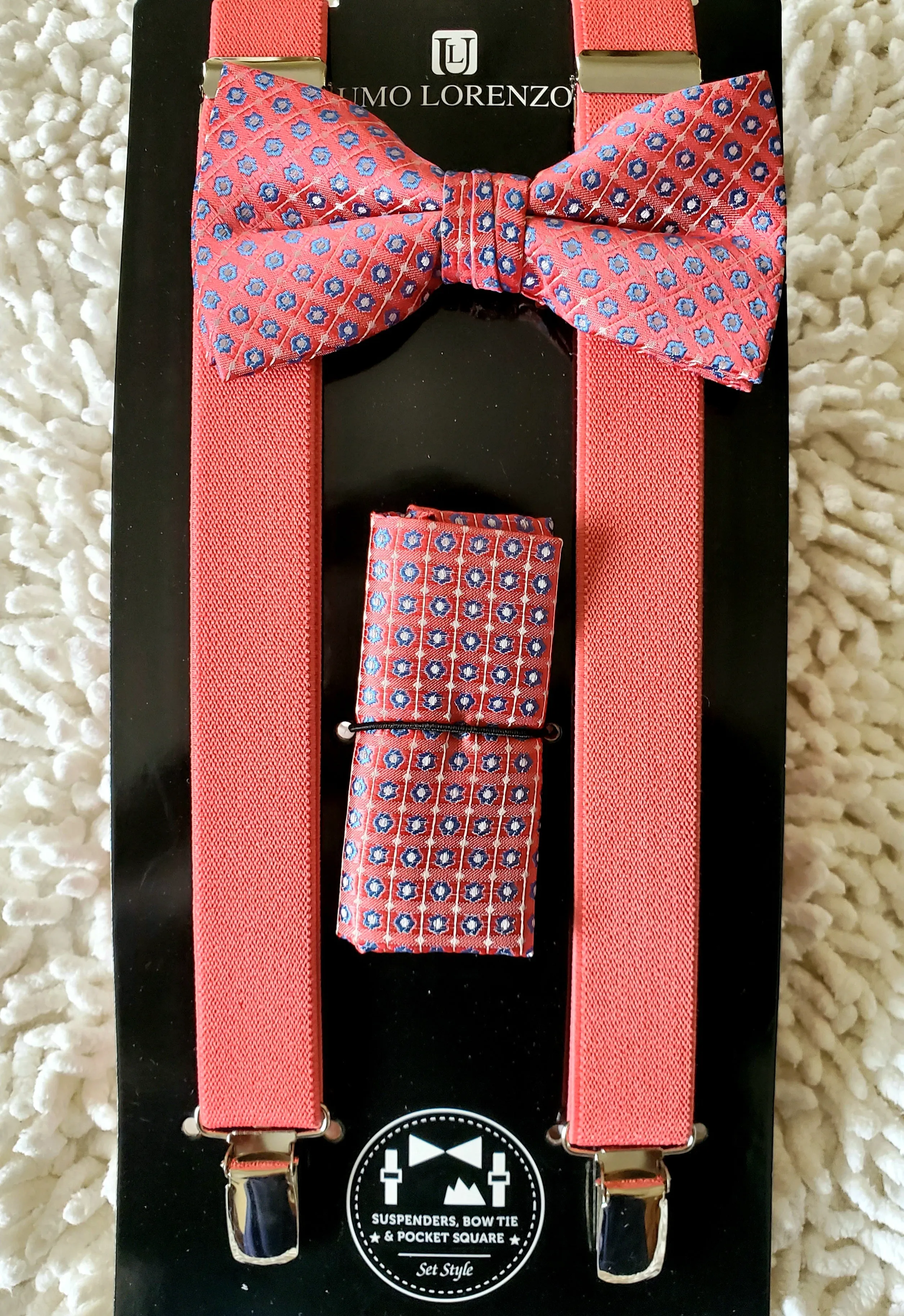 Pink Men's Suspender Set