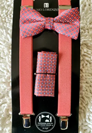 Pink Men's Suspender Set