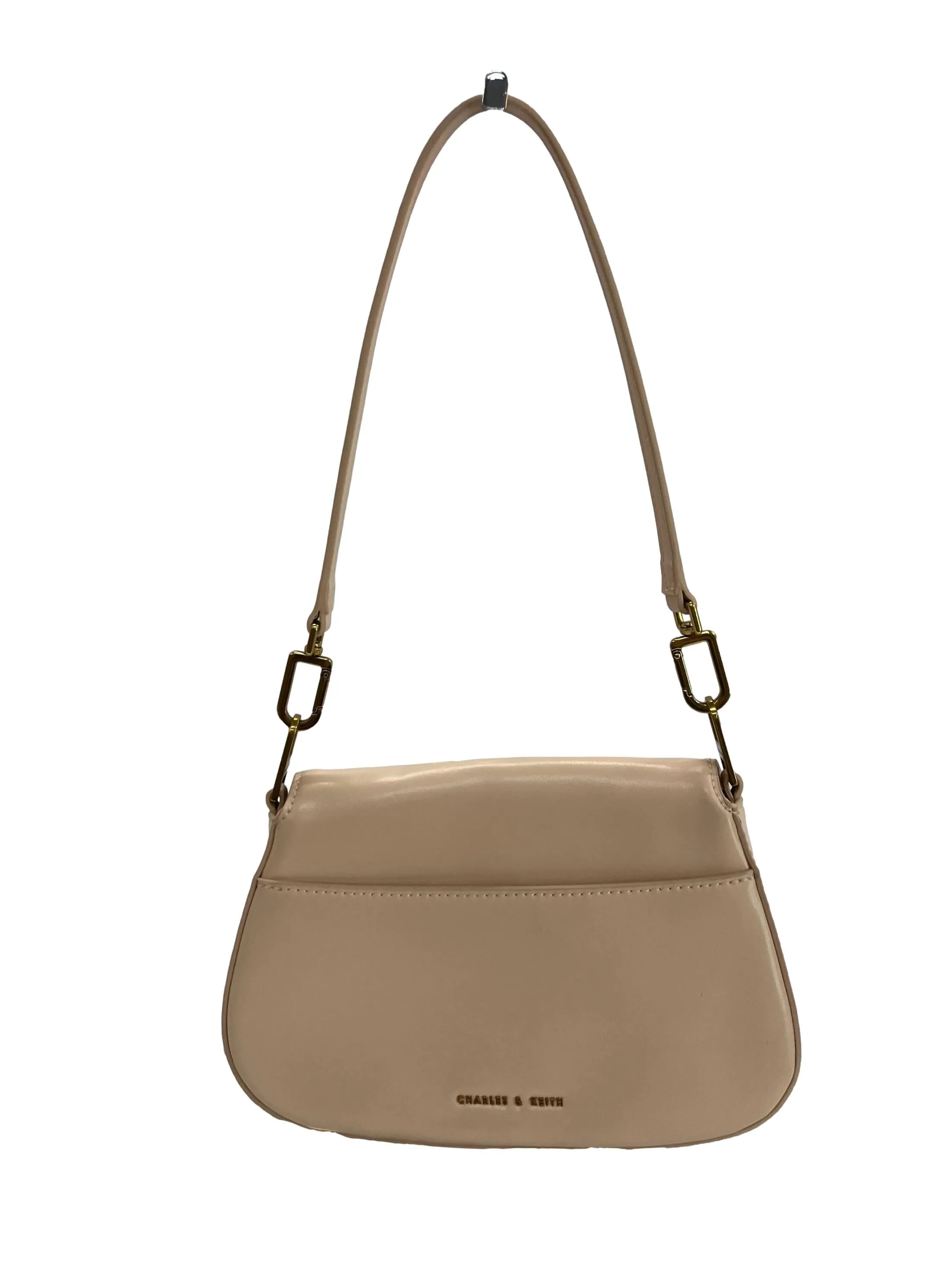 Pink Neutral Shoulder Crossbody Saddle Bag