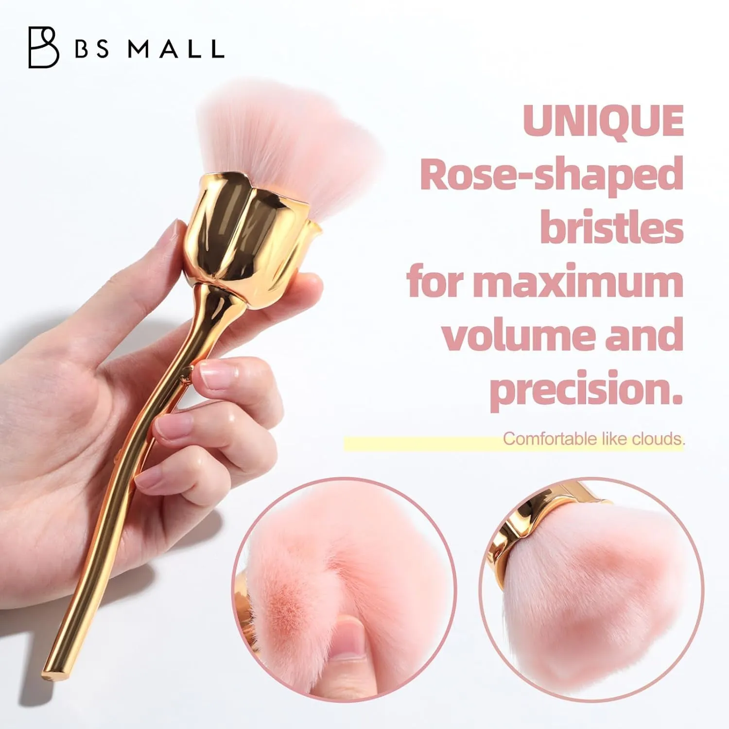 Powder Brush Foundation Brush Rose Flower Shape with Eye Makeup Tools