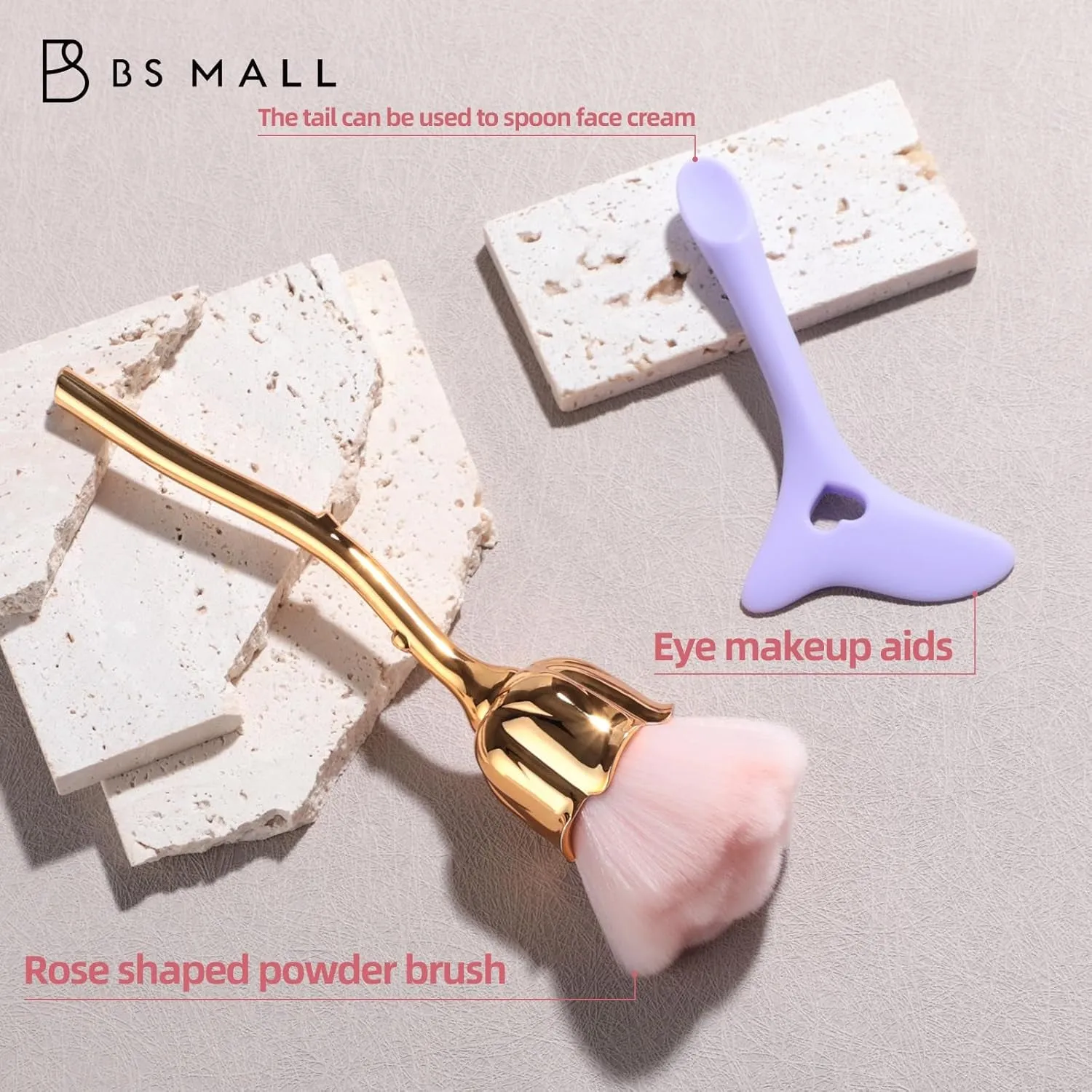 Powder Brush Foundation Brush Rose Flower Shape with Eye Makeup Tools