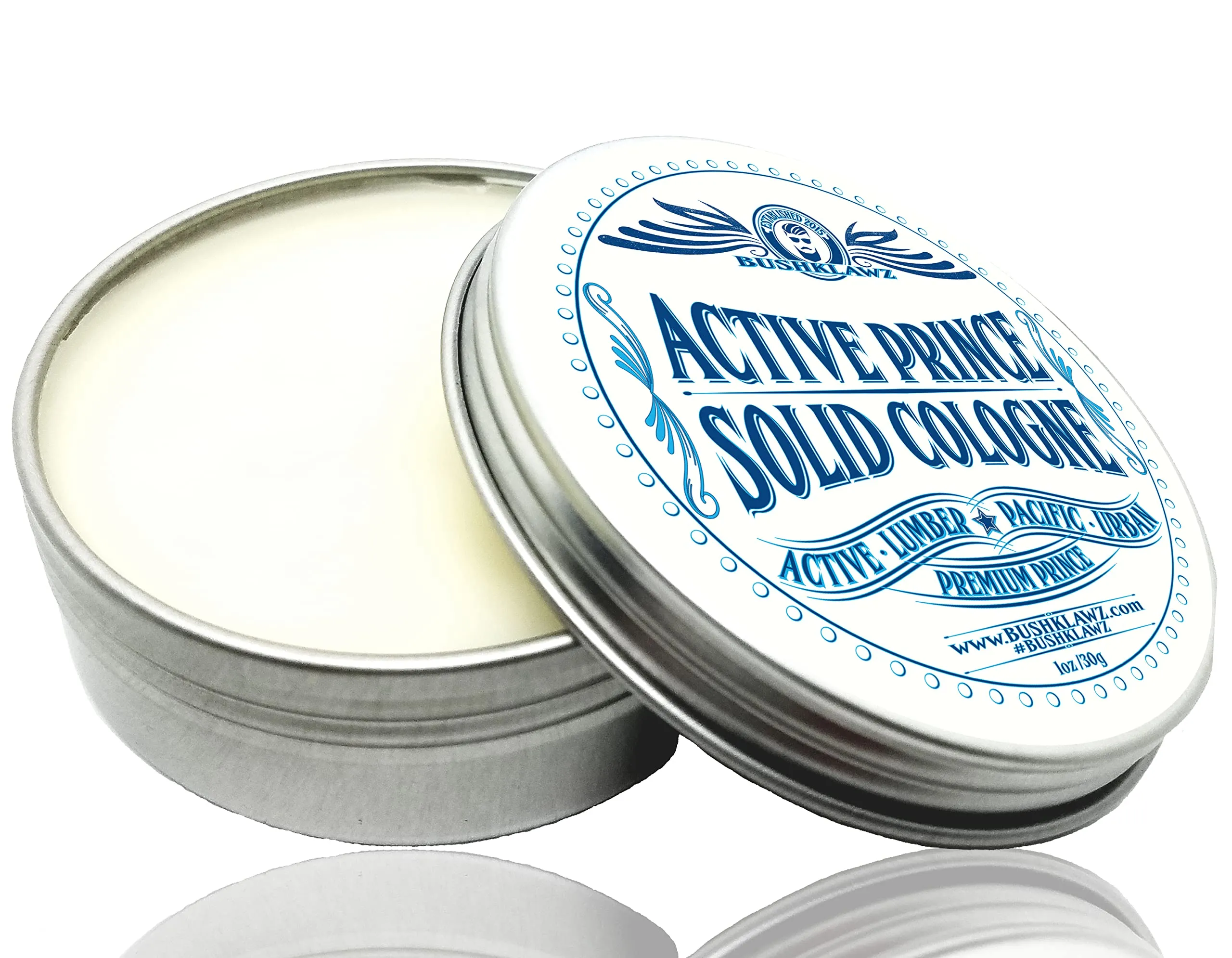 Premium Prince Solid Cologne 1 oz Variety Gift Set Alcohol Free Natural Concentrated Full Size Travel Friendly Tins Men's Fragrance 4 Manly Scents to Satisfy all Types of Viking Cannon Black Prime
