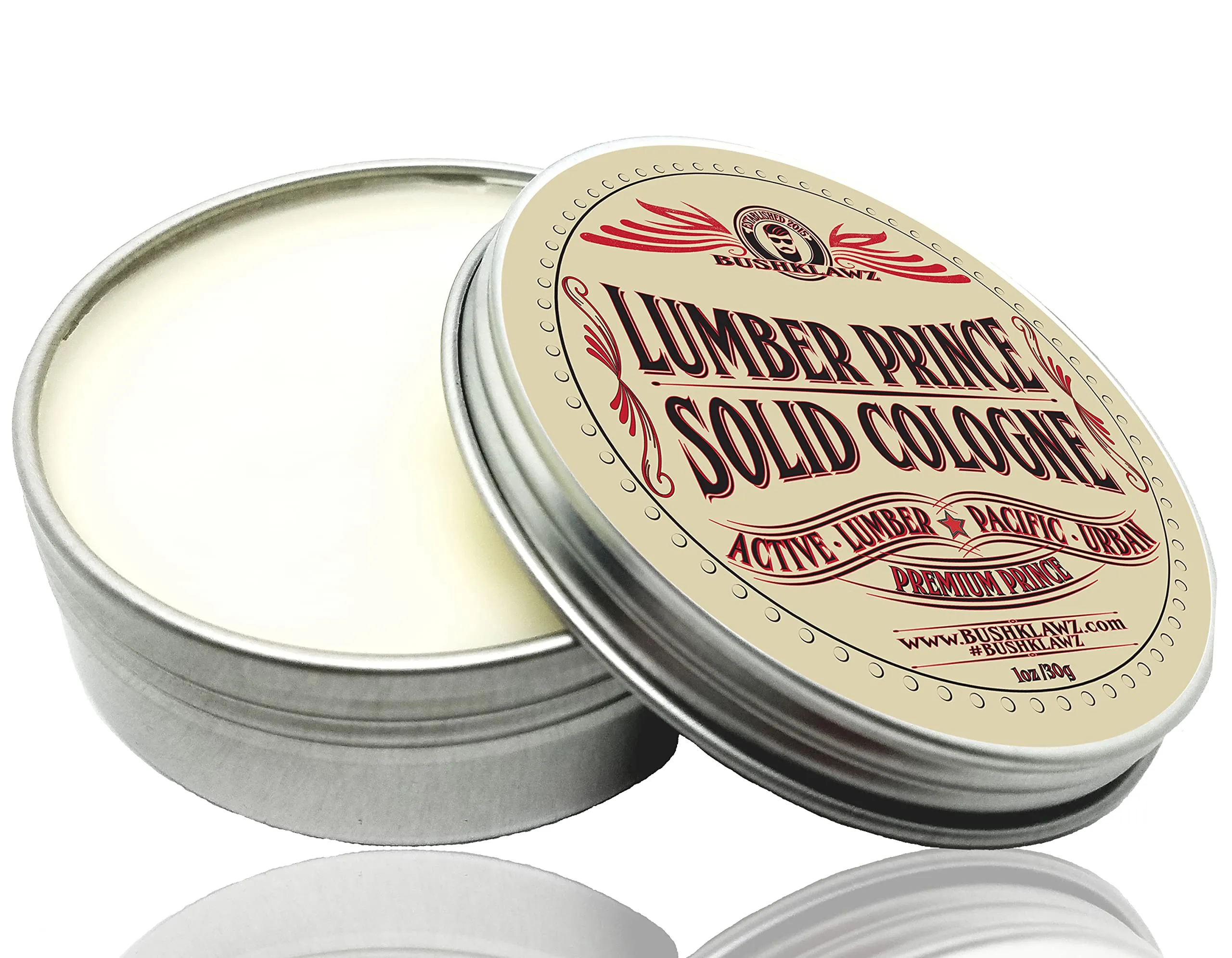 Premium Prince Solid Cologne 1 oz Variety Gift Set Alcohol Free Natural Concentrated Full Size Travel Friendly Tins Men's Fragrance 4 Manly Scents to Satisfy all Types of Viking Cannon Black Prime