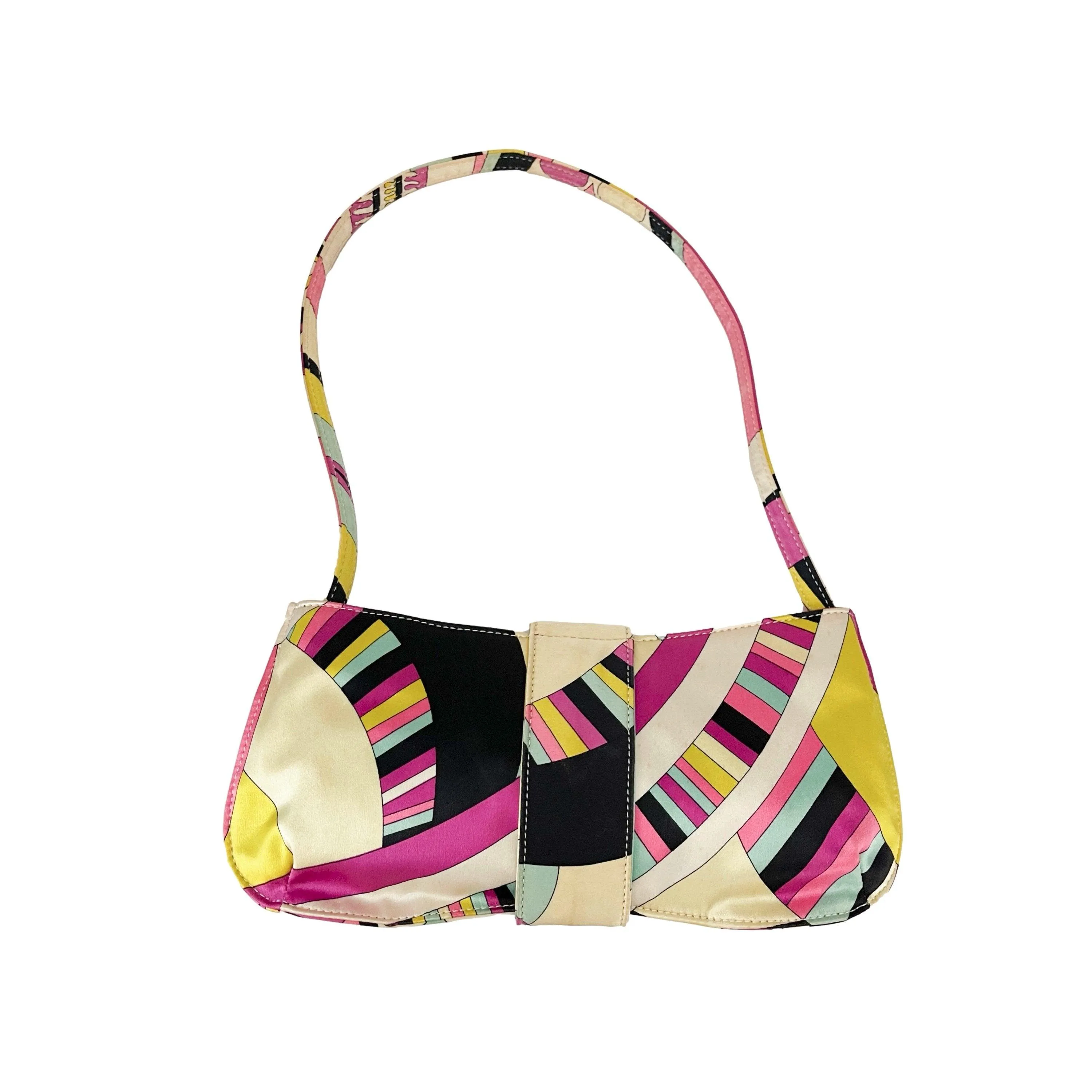 Pucci Multicolor Satin Shoulder Bag