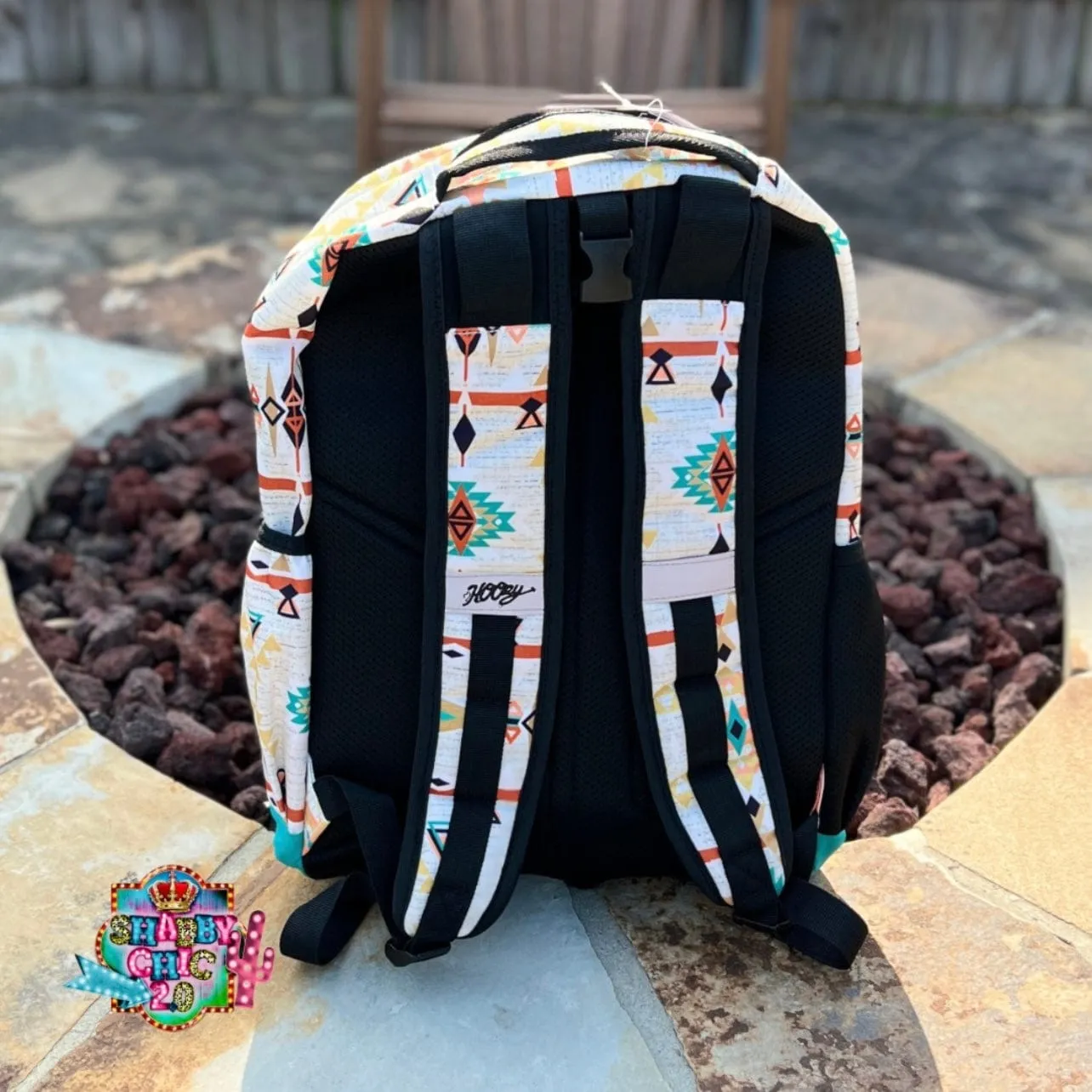"OX" HOOEY BACKPACK CREAM/PINK AZTEC W/TURQUOISE/BLACK