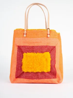 recycled bag - orange/pink