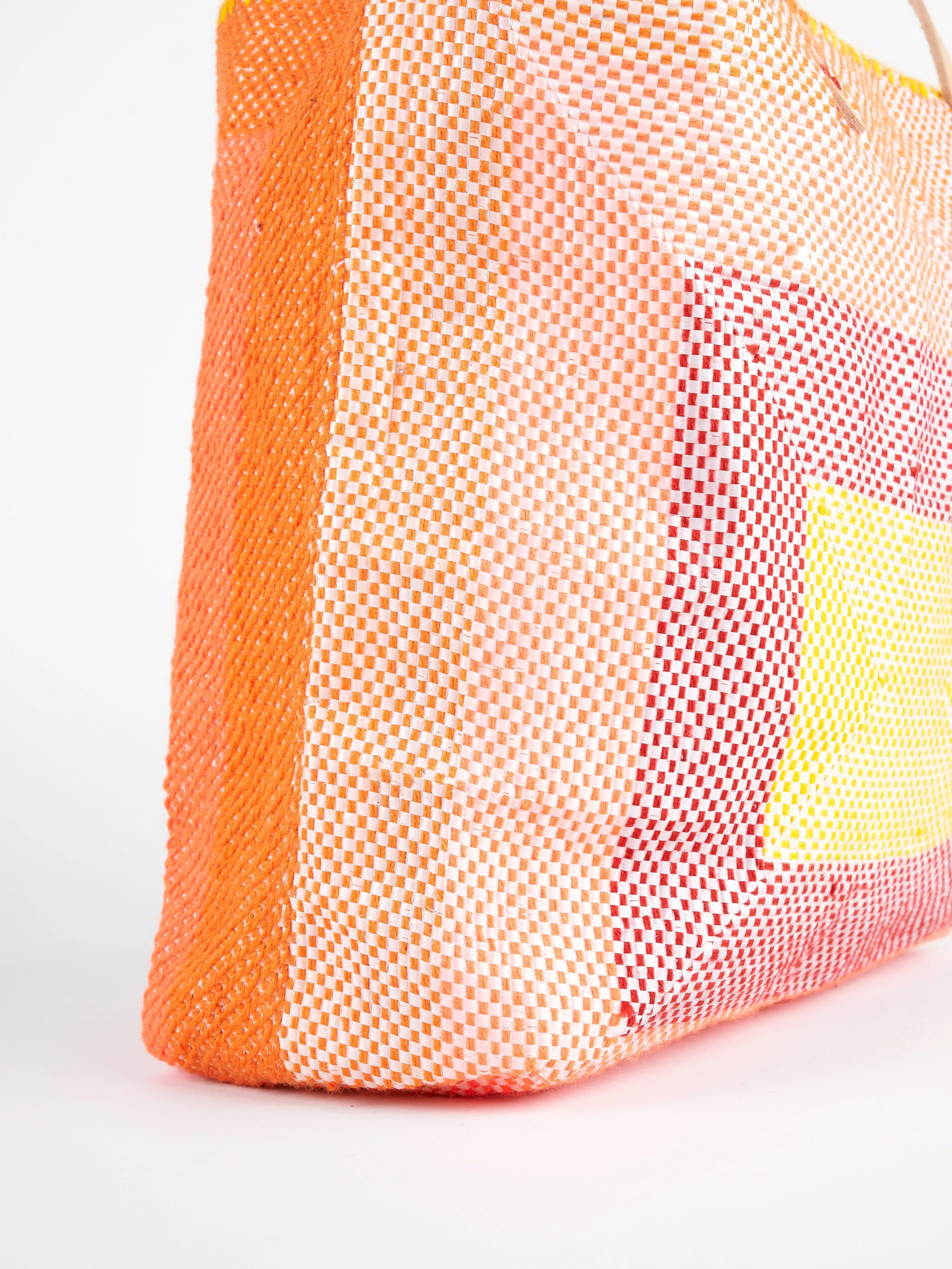 recycled bag - orange/pink