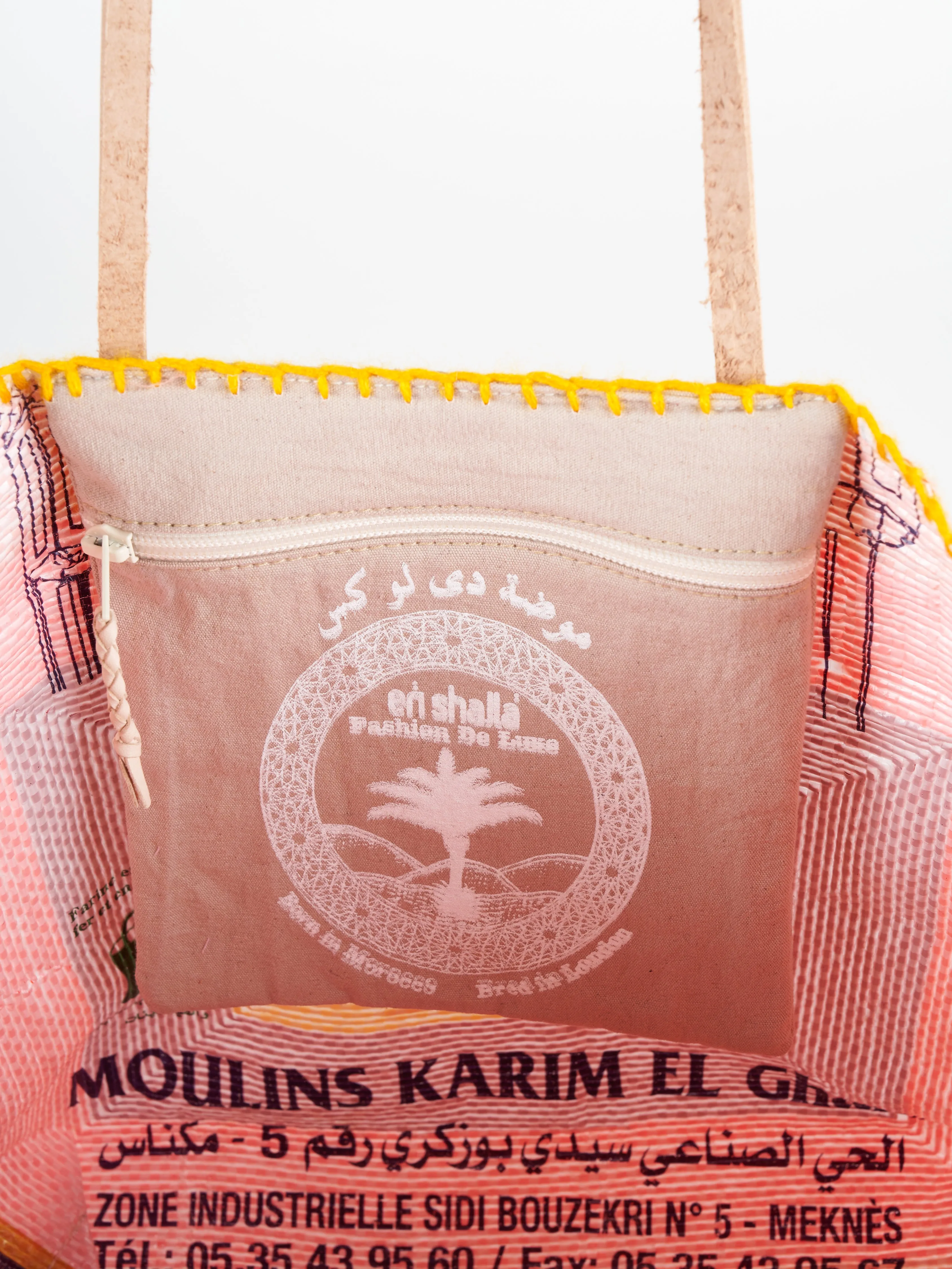 recycled bag - orange/pink
