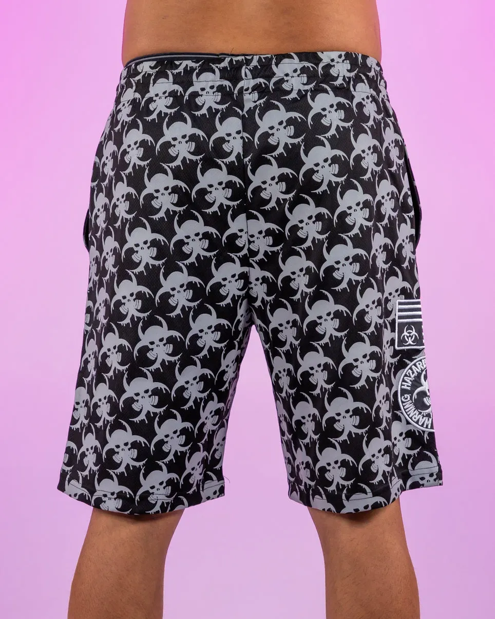 Reflective Hardstyle Biohazard 150 BPM Or Die Men's Shorts