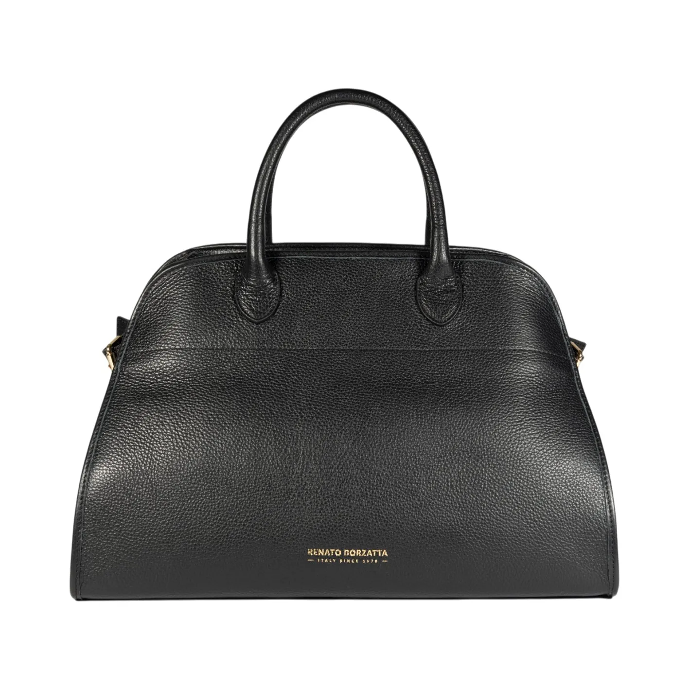 Renato Borzatta FRIDA Women's Leather Satchel Bag Black